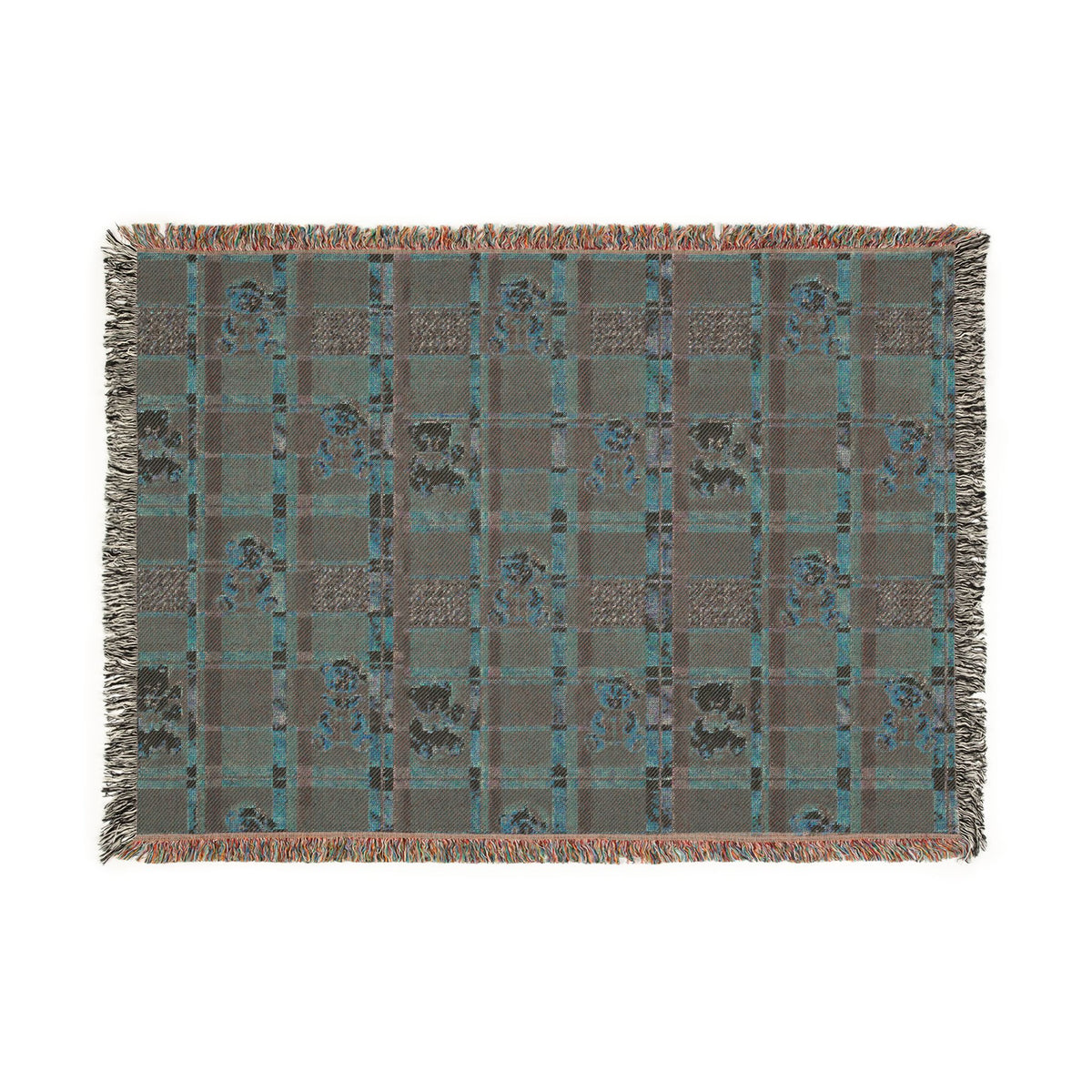 Rustic Plaid Woven Blanket — Cozy Autumn Lodge Throw