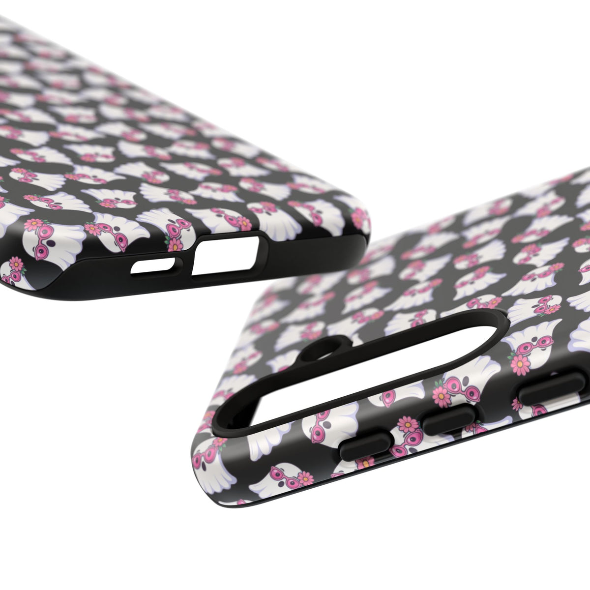 Tough Cases - Cute Pink Ghost Pattern Phone Case