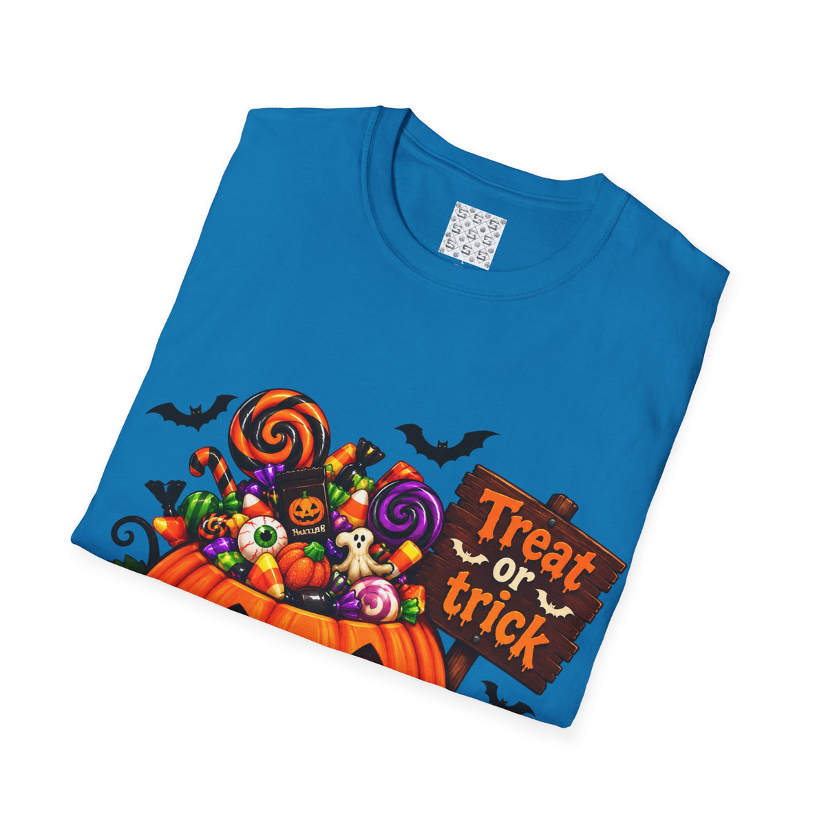 Halloween Pumpkin T-Shirt — 'Treat or Trick' Jack-o'-Lantern Design