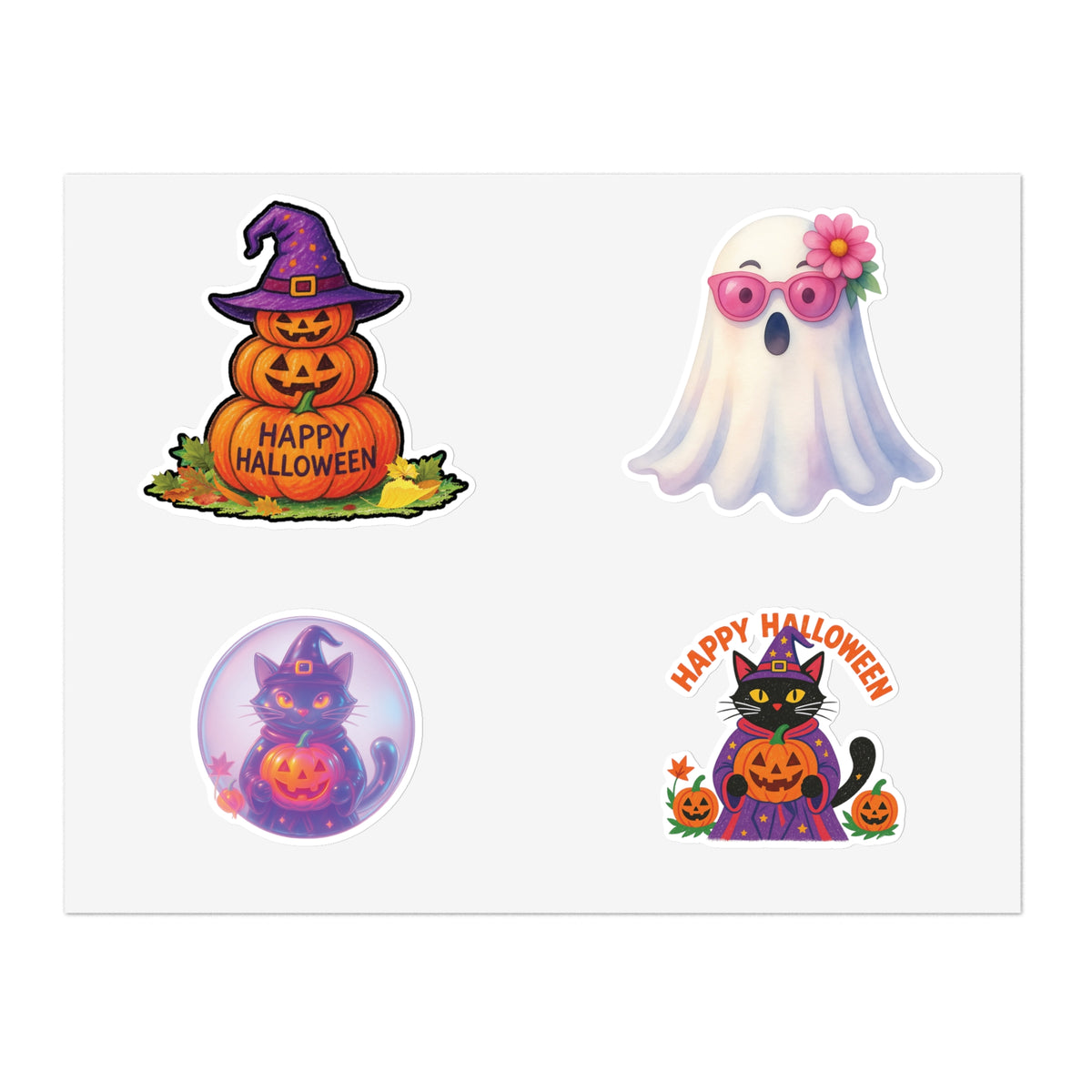 Halloween Sticker Sheet Bundle, 5pcs