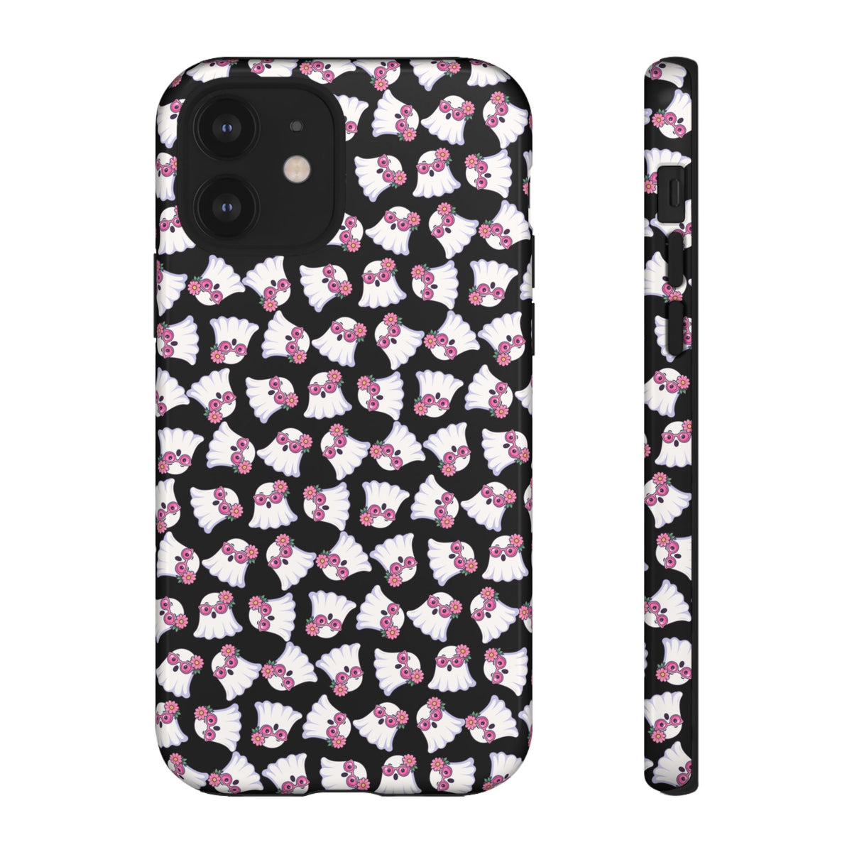 Tough Cases - Cute Pink Ghost Pattern Phone Case