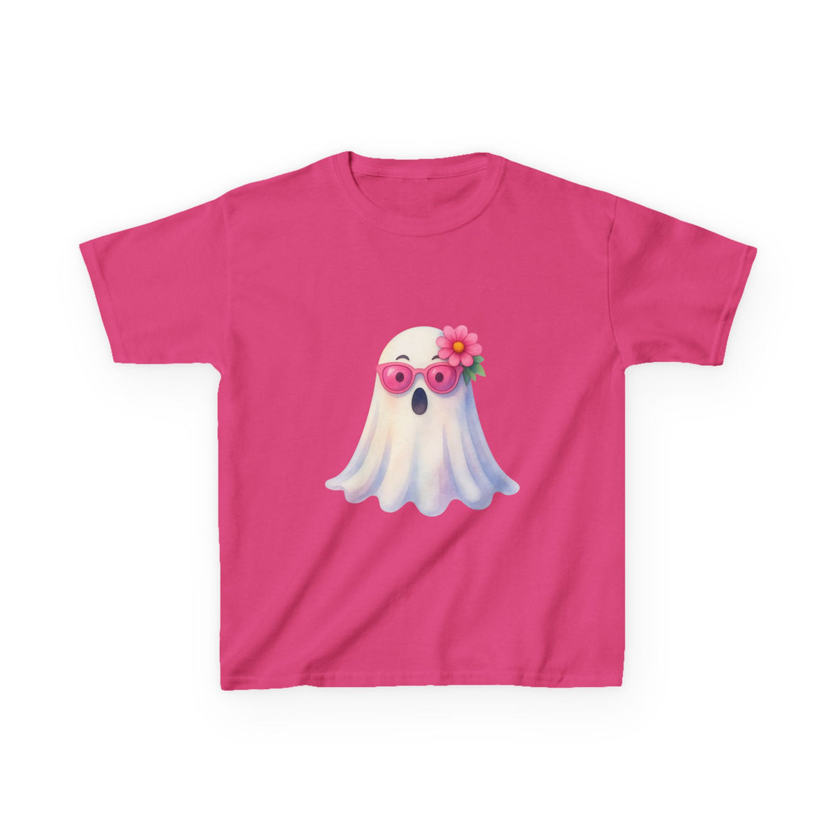 Kids Tee — Cute Watercolour Floral Ghost Graphic Shirt