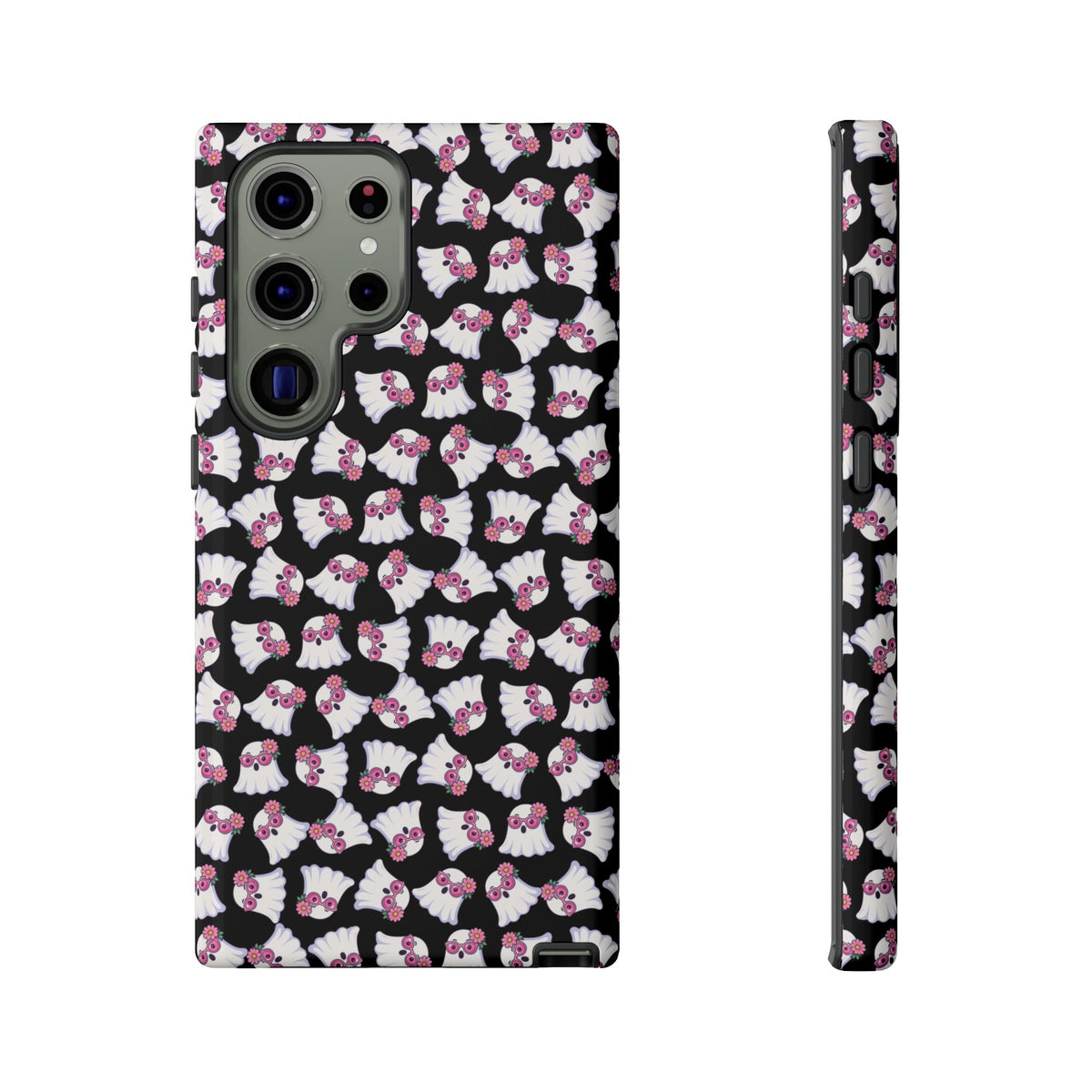 Tough Cases - Cute Pink Ghost Pattern Phone Case