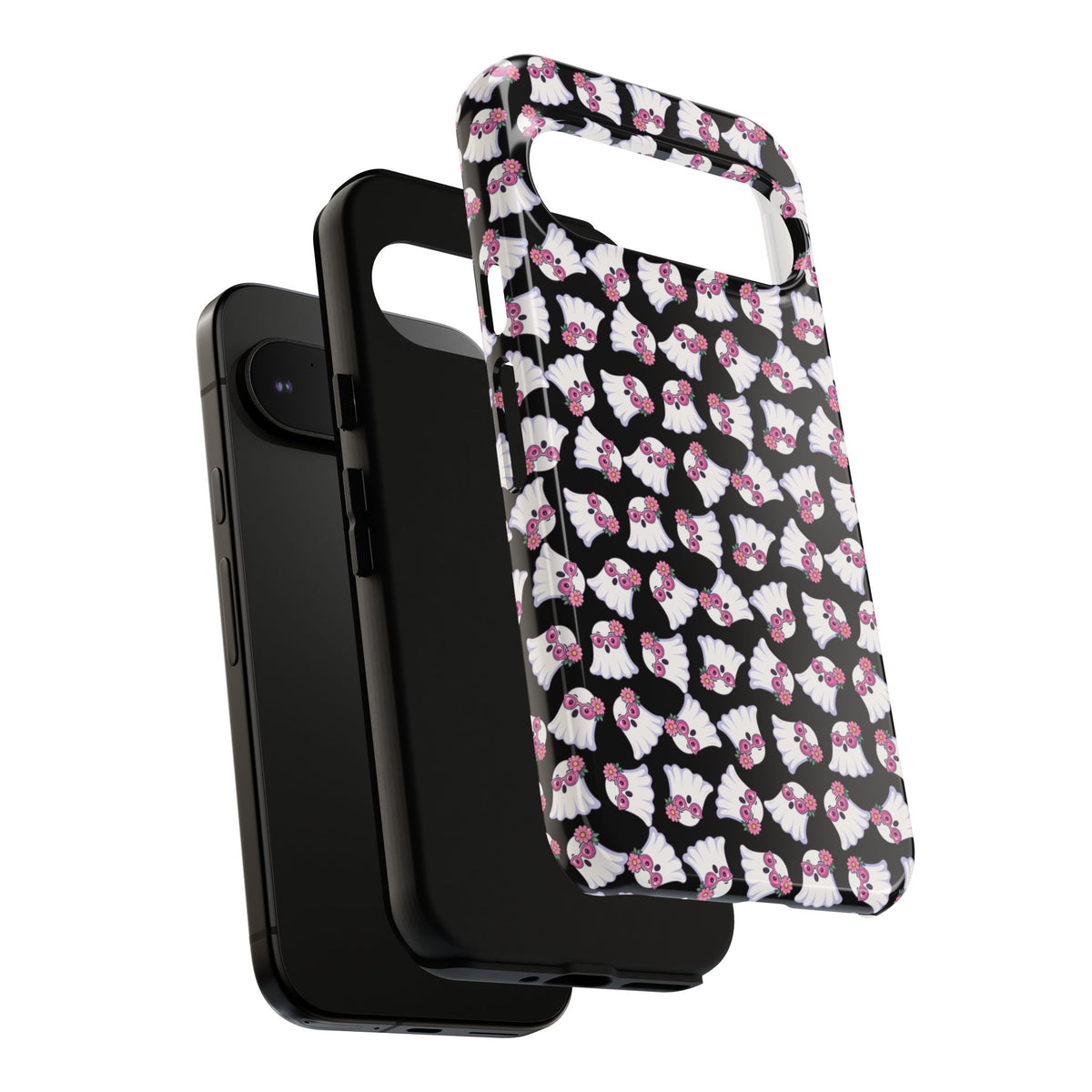 Tough Cases - Cute Pink Ghost Pattern Phone Case
