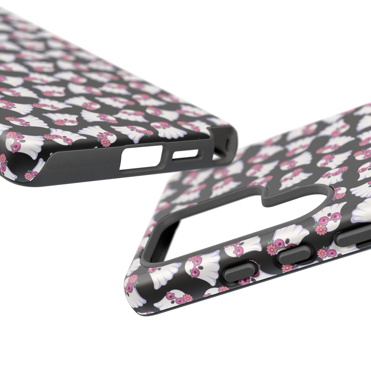 Tough Cases - Cute Pink Ghost Pattern Phone Case