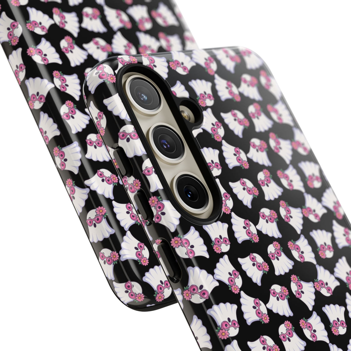 Tough Cases - Cute Pink Ghost Pattern Phone Case