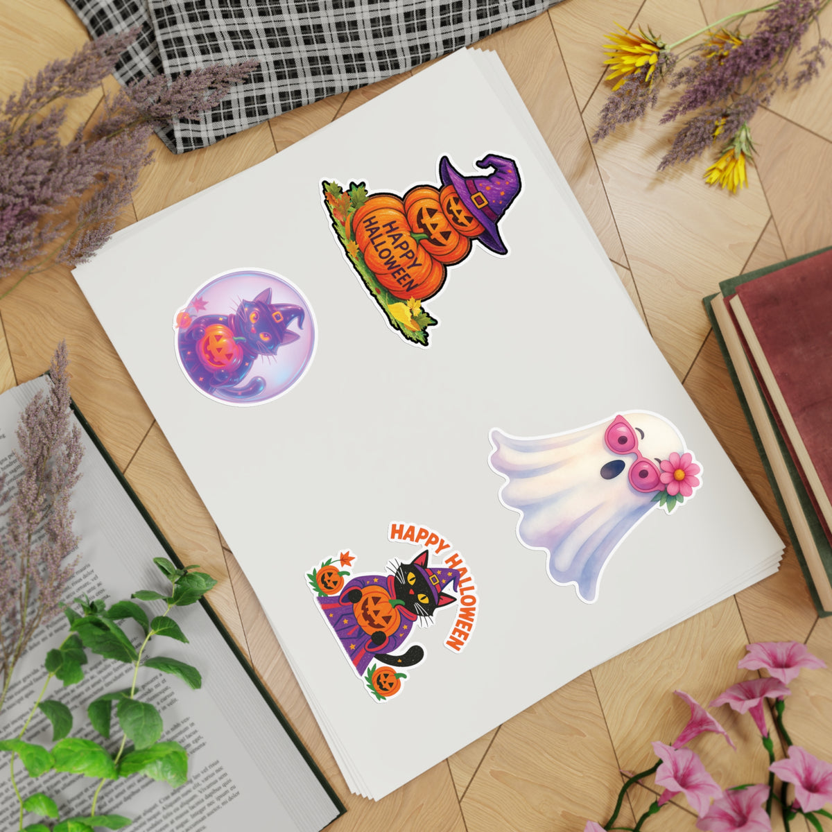 Halloween Sticker Sheet Bundle, 5pcs