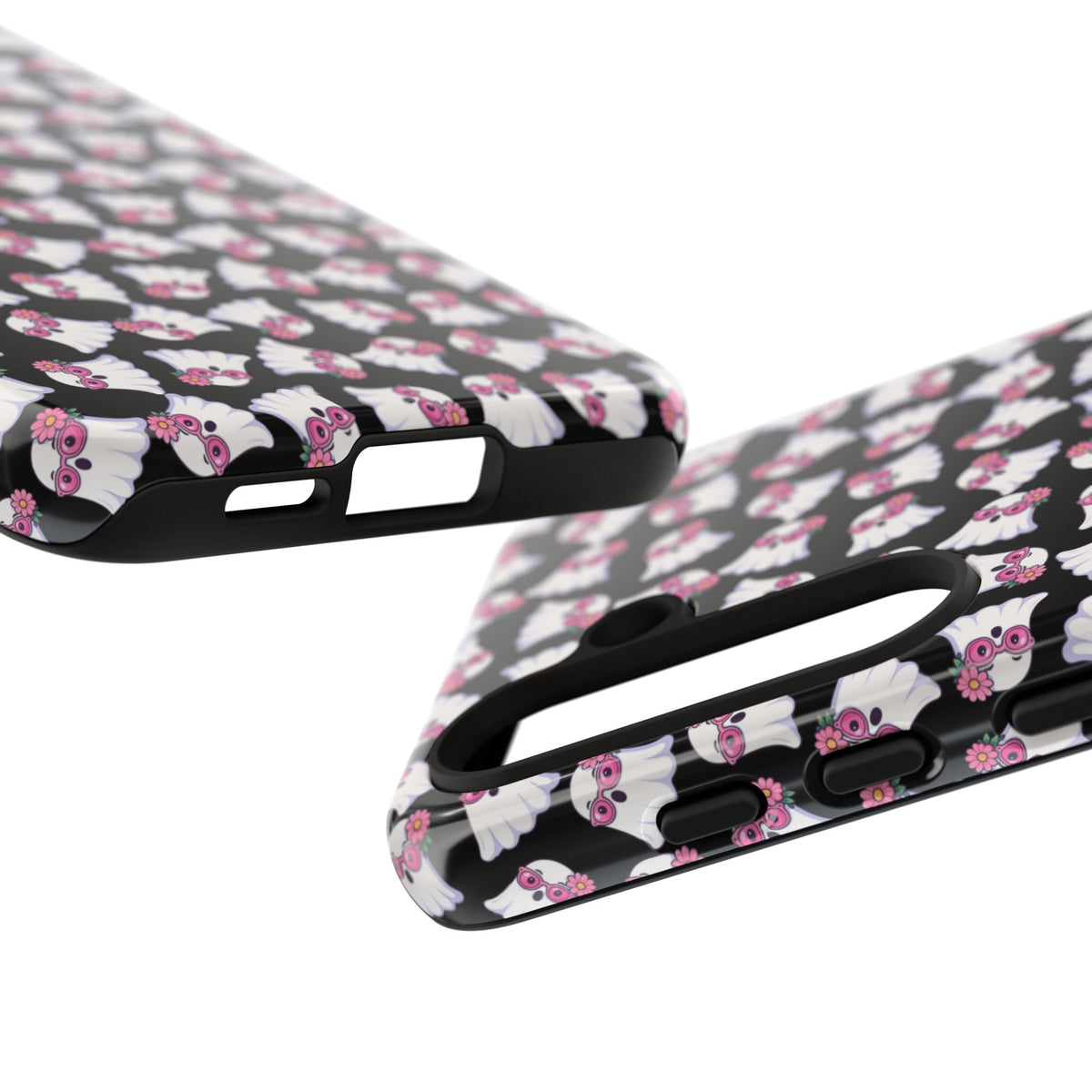 Tough Cases - Cute Pink Ghost Pattern Phone Case