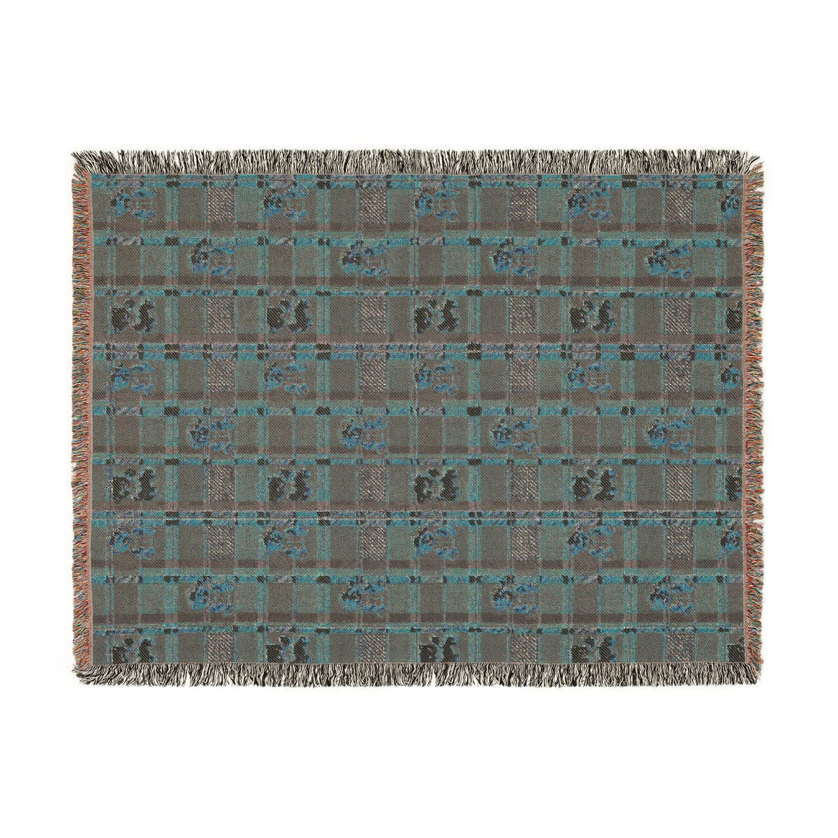 Rustic Plaid Woven Blanket — Cozy Autumn Lodge Throw