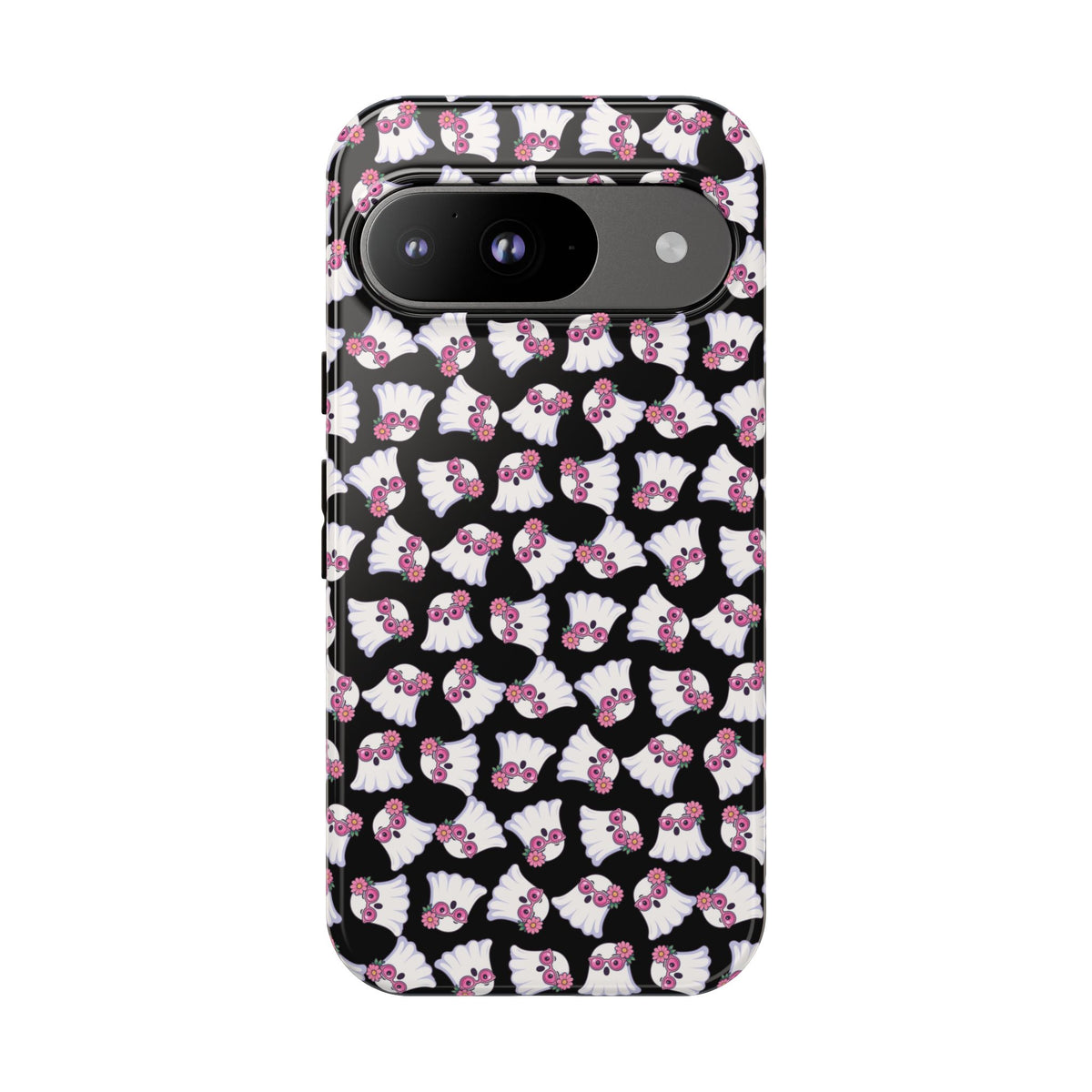 Tough Cases - Cute Pink Ghost Pattern Phone Case
