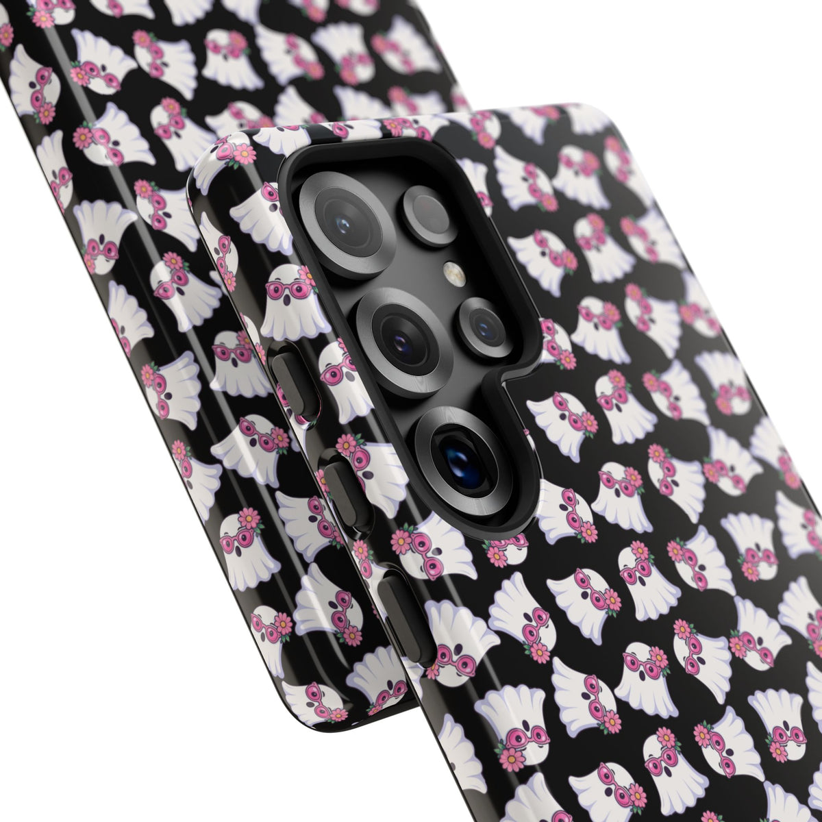 Tough Cases - Cute Pink Ghost Pattern Phone Case