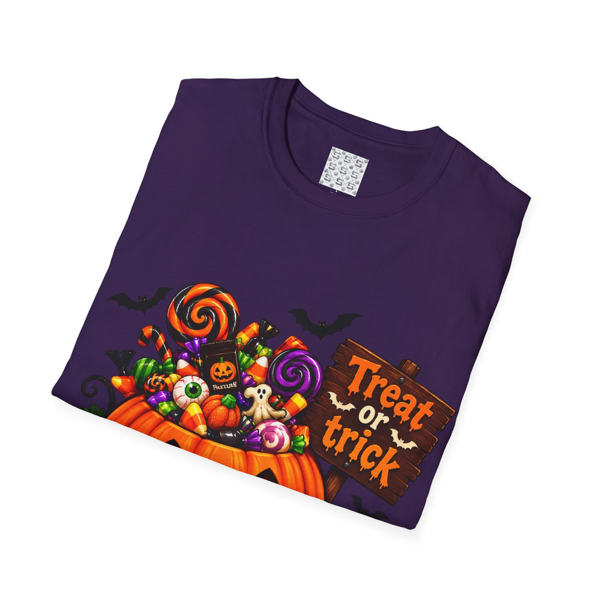 Halloween Pumpkin T-Shirt — 'Treat or Trick' Jack-o'-Lantern Design