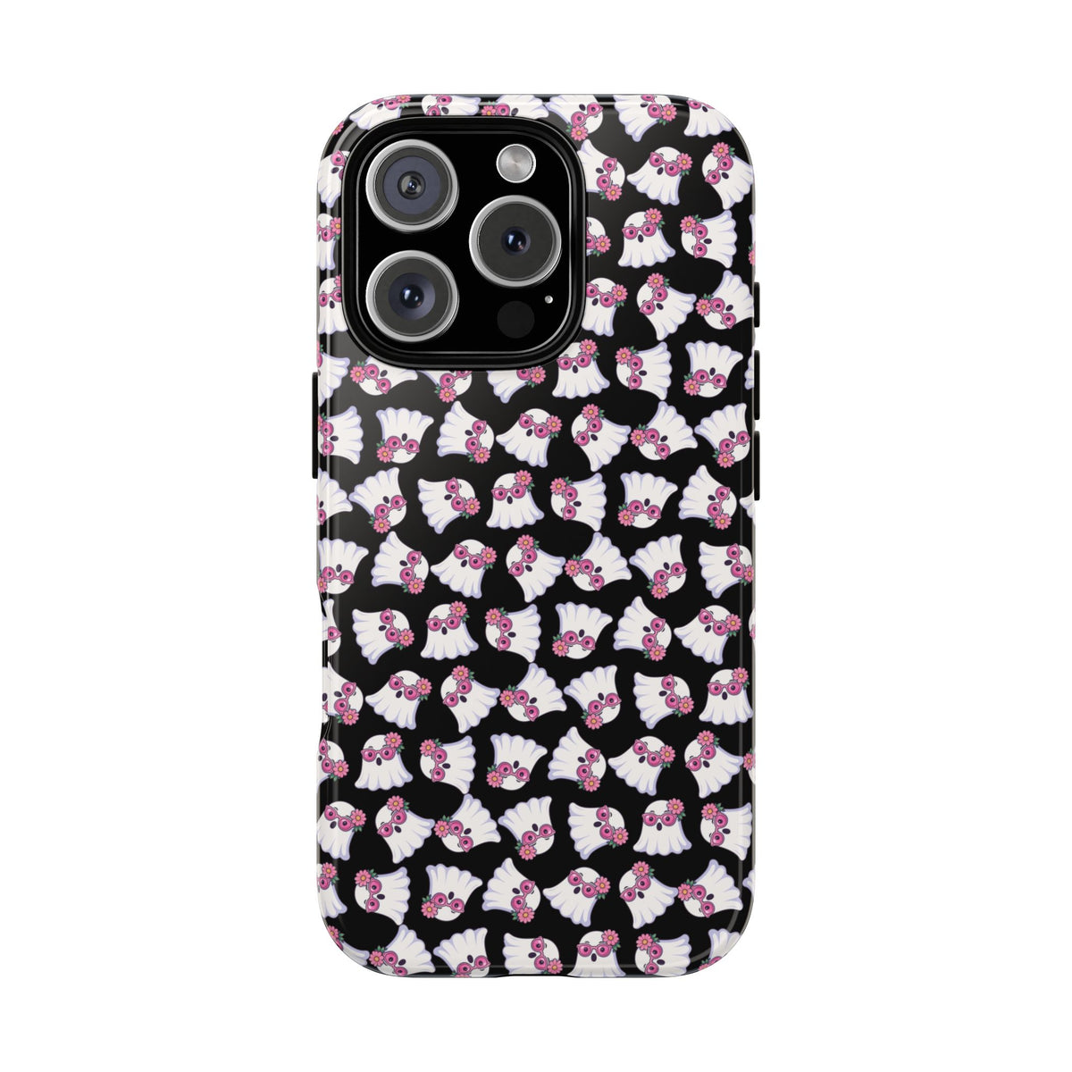Tough Cases - Cute Pink Ghost Pattern Phone Case