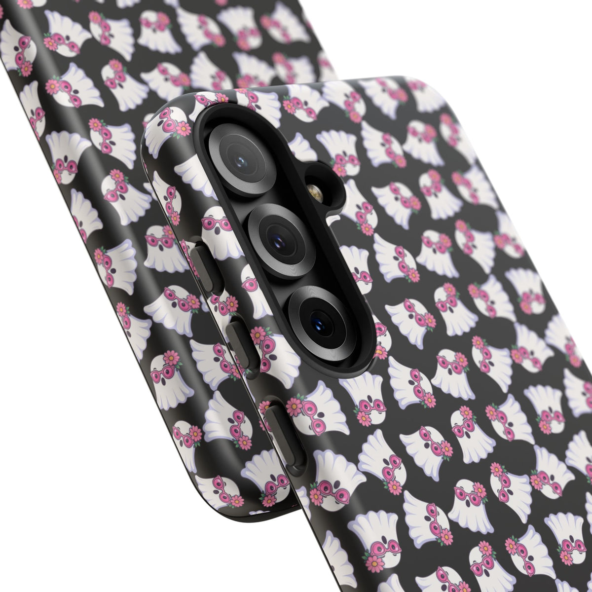Tough Cases - Cute Pink Ghost Pattern Phone Case
