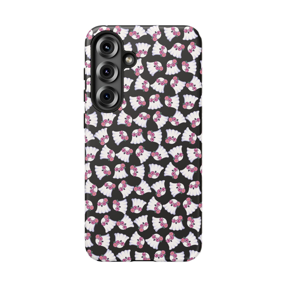 Tough Cases - Cute Pink Ghost Pattern Phone Case