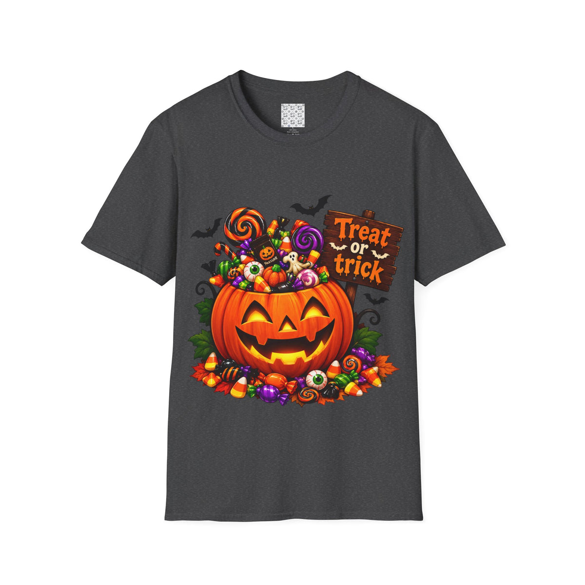 Halloween Pumpkin T-Shirt — 'Treat or Trick' Jack-o'-Lantern Design