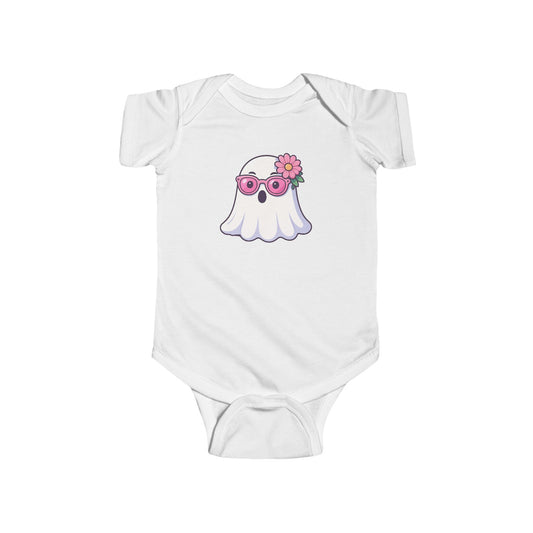Cute Baby Bodysuit — Halloween Floral Sunglasses Ghost Infant Onesie