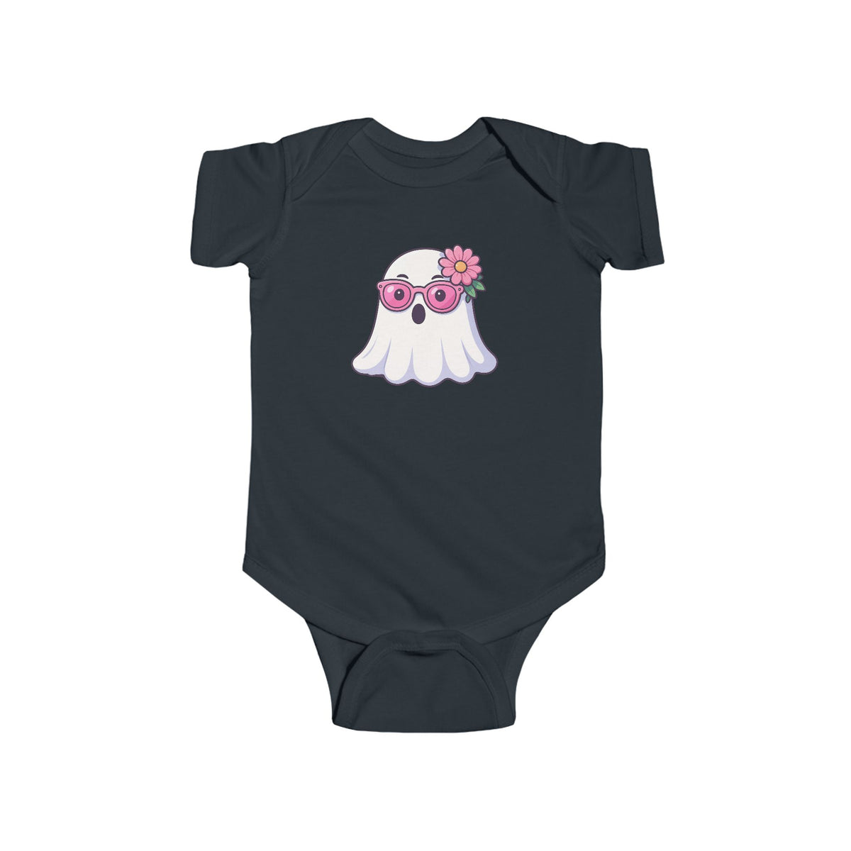 Cute Baby Bodysuit — Halloween Floral Sunglasses Ghost Infant Onesie