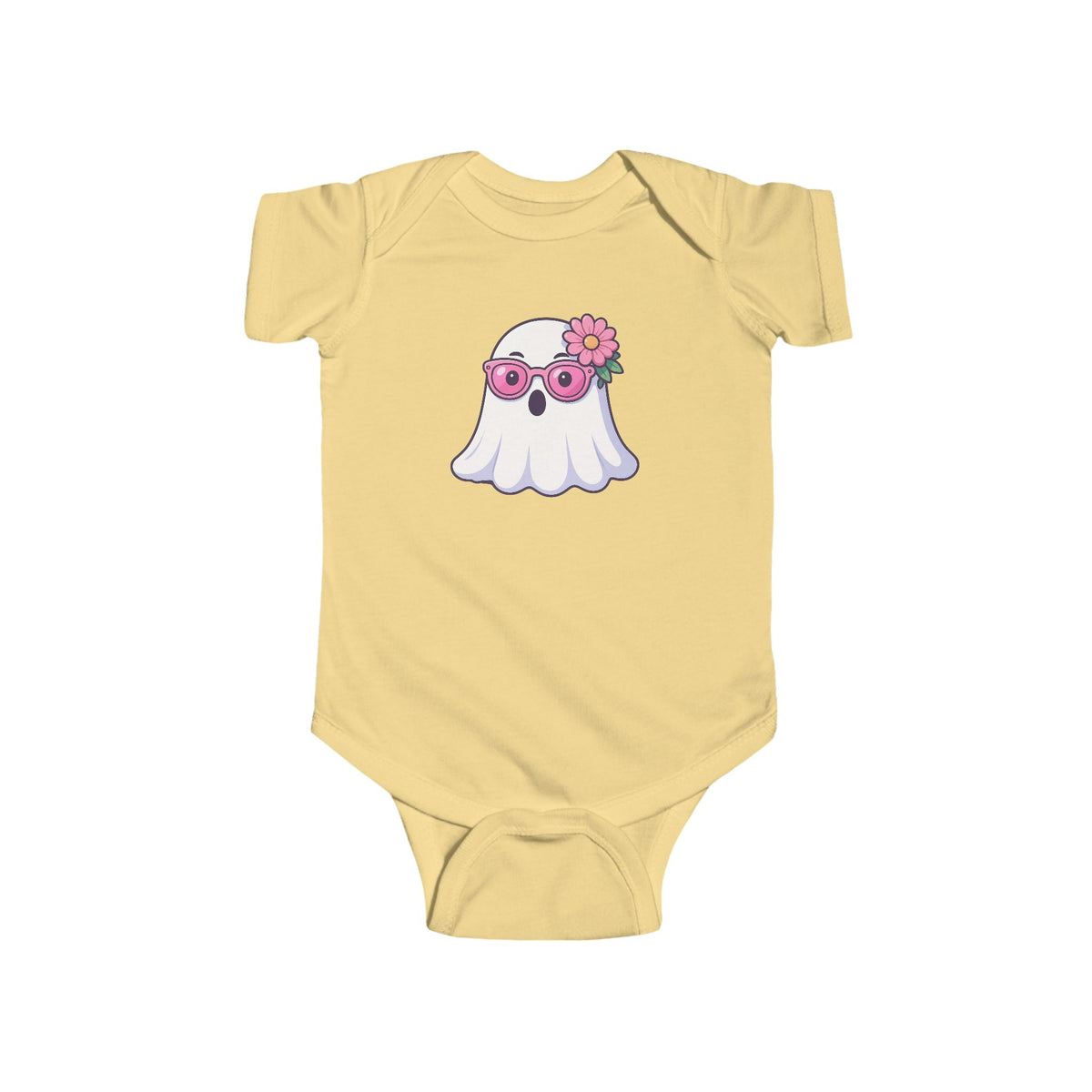 Cute Baby Bodysuit — Halloween Floral Sunglasses Ghost Infant Onesie