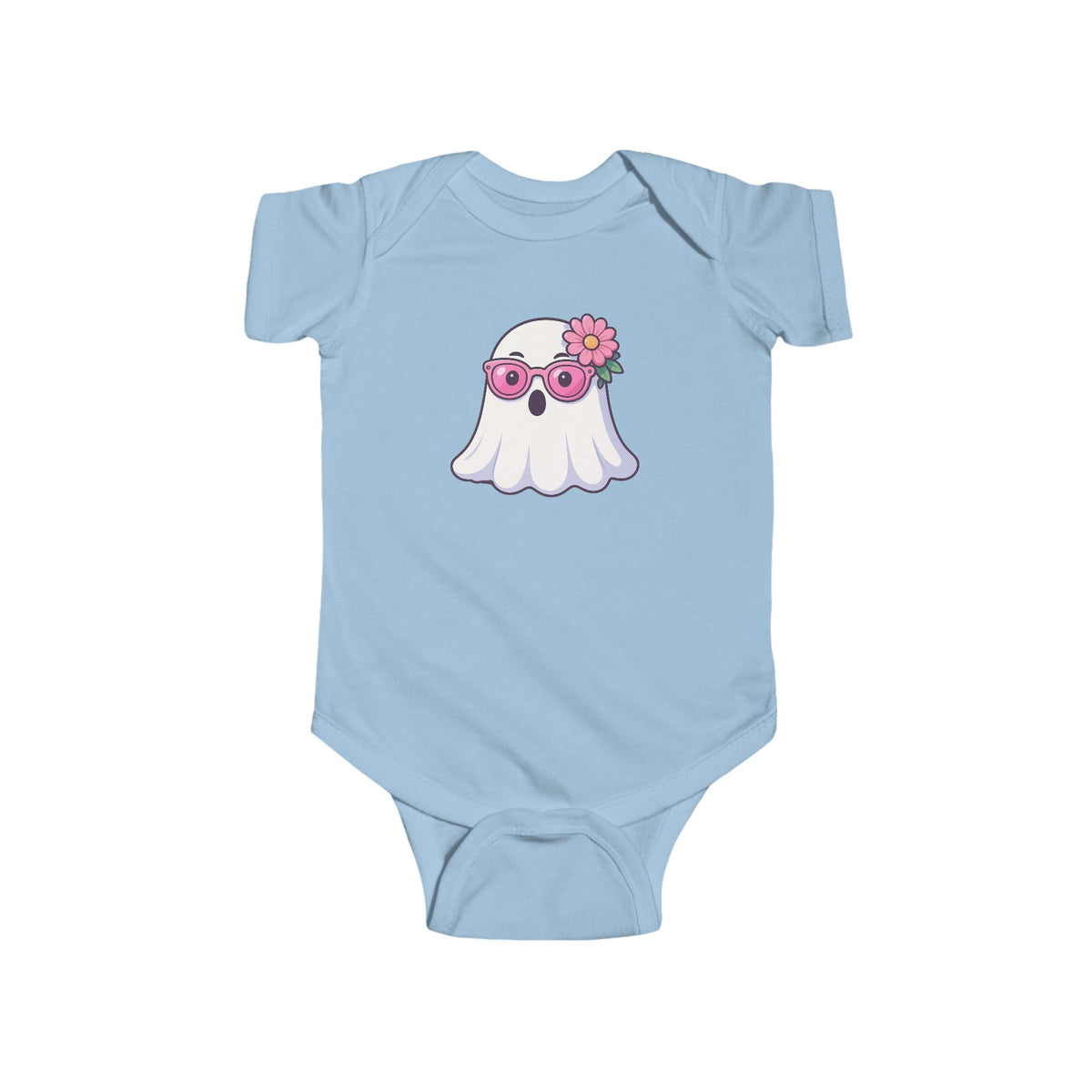Cute Baby Bodysuit — Halloween Floral Sunglasses Ghost Infant Onesie