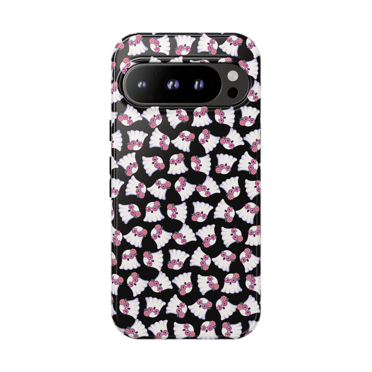 Tough Cases - Cute Pink Ghost Pattern Phone Case