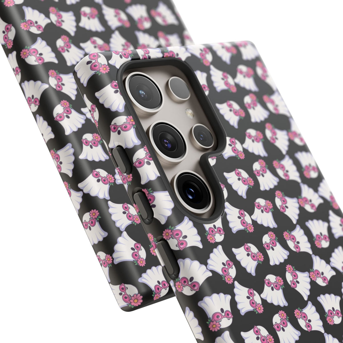 Tough Cases - Cute Pink Ghost Pattern Phone Case