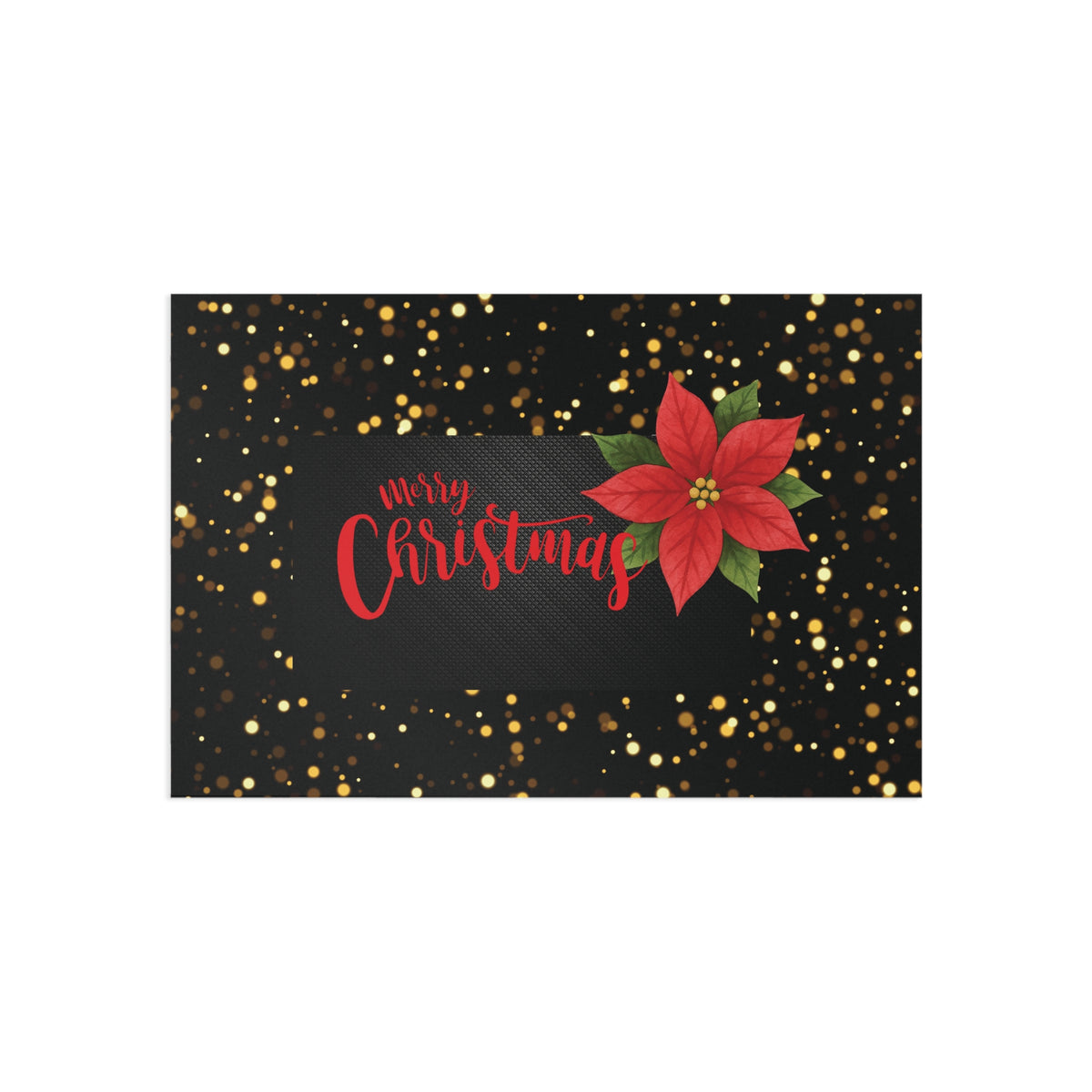 Christmas Poinsettia Postcards — Merry Christmas Holiday Greeting Cards