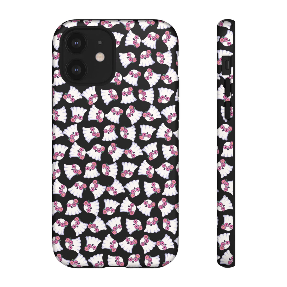 Tough Cases - Cute Pink Ghost Pattern Phone Case