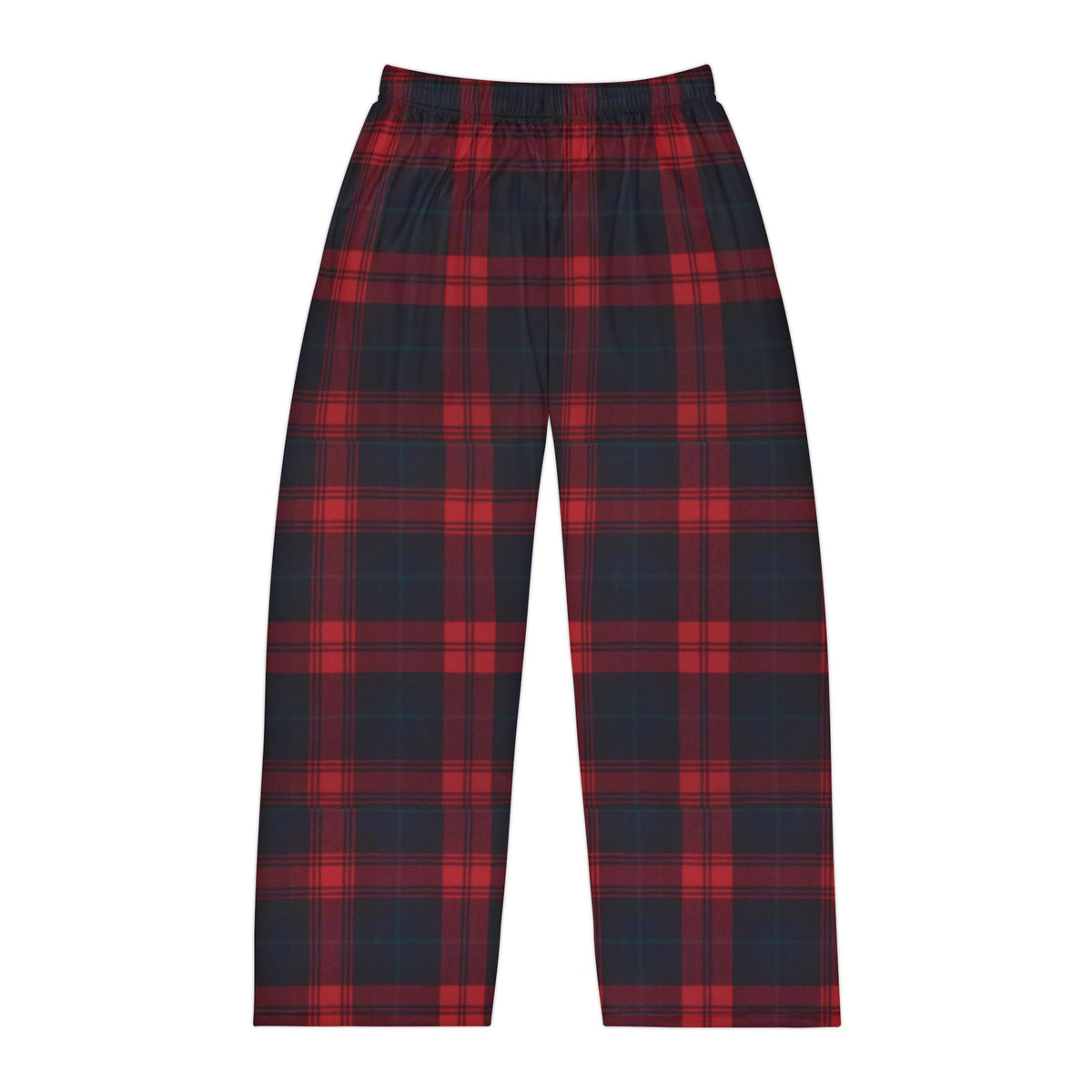 Men’s Red Navy Plaid Pajama Pants — Cozy Flannel Lounge Sleepwear
