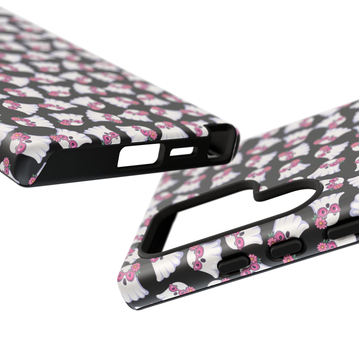 Tough Cases - Cute Pink Ghost Pattern Phone Case
