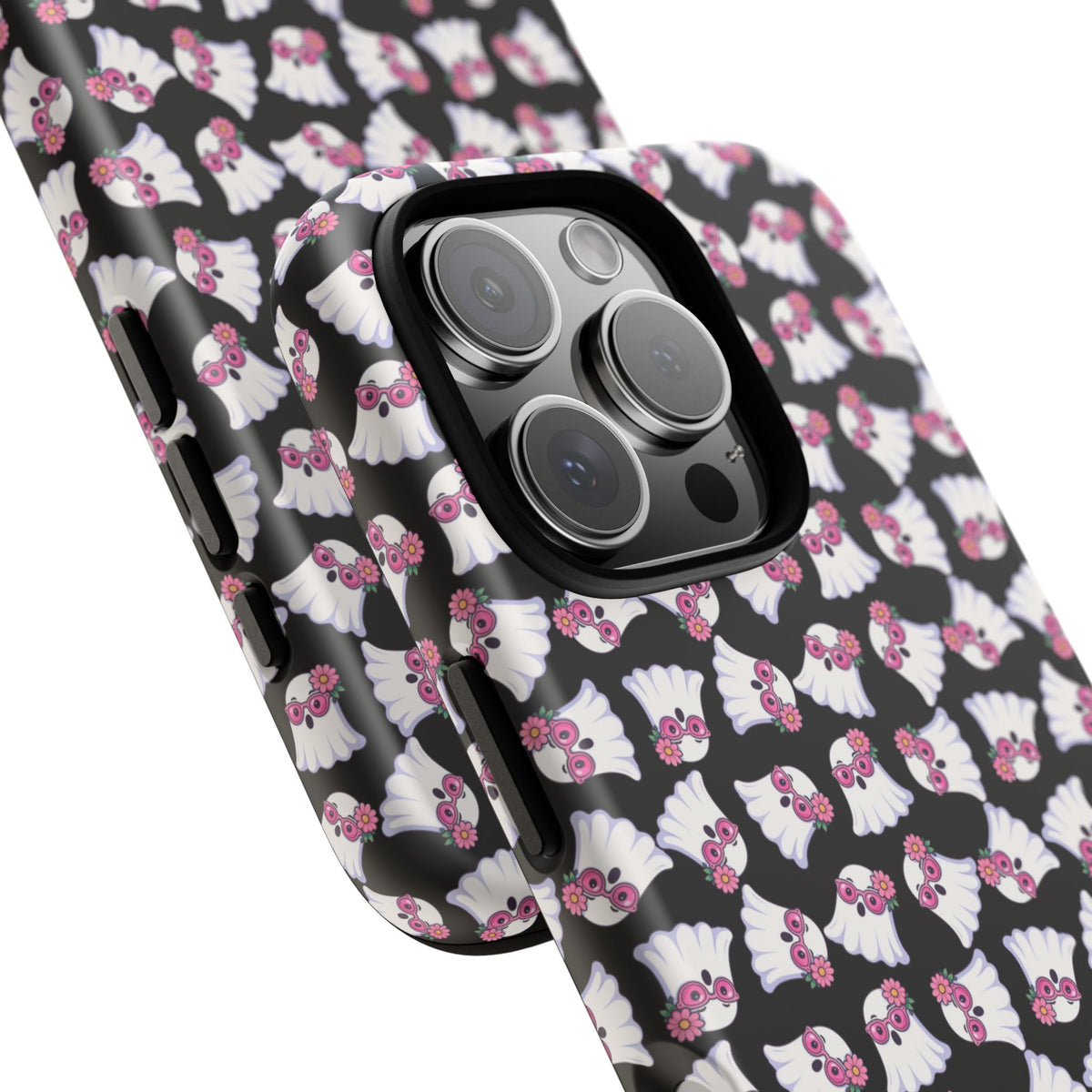 Tough Cases - Cute Pink Ghost Pattern Phone Case