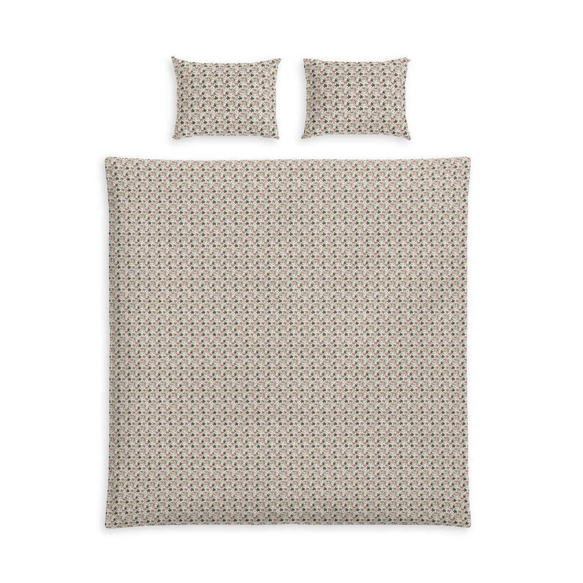 Cotton Duvet Cover Set — Neutral Geometric Pattern Cotton Bedding