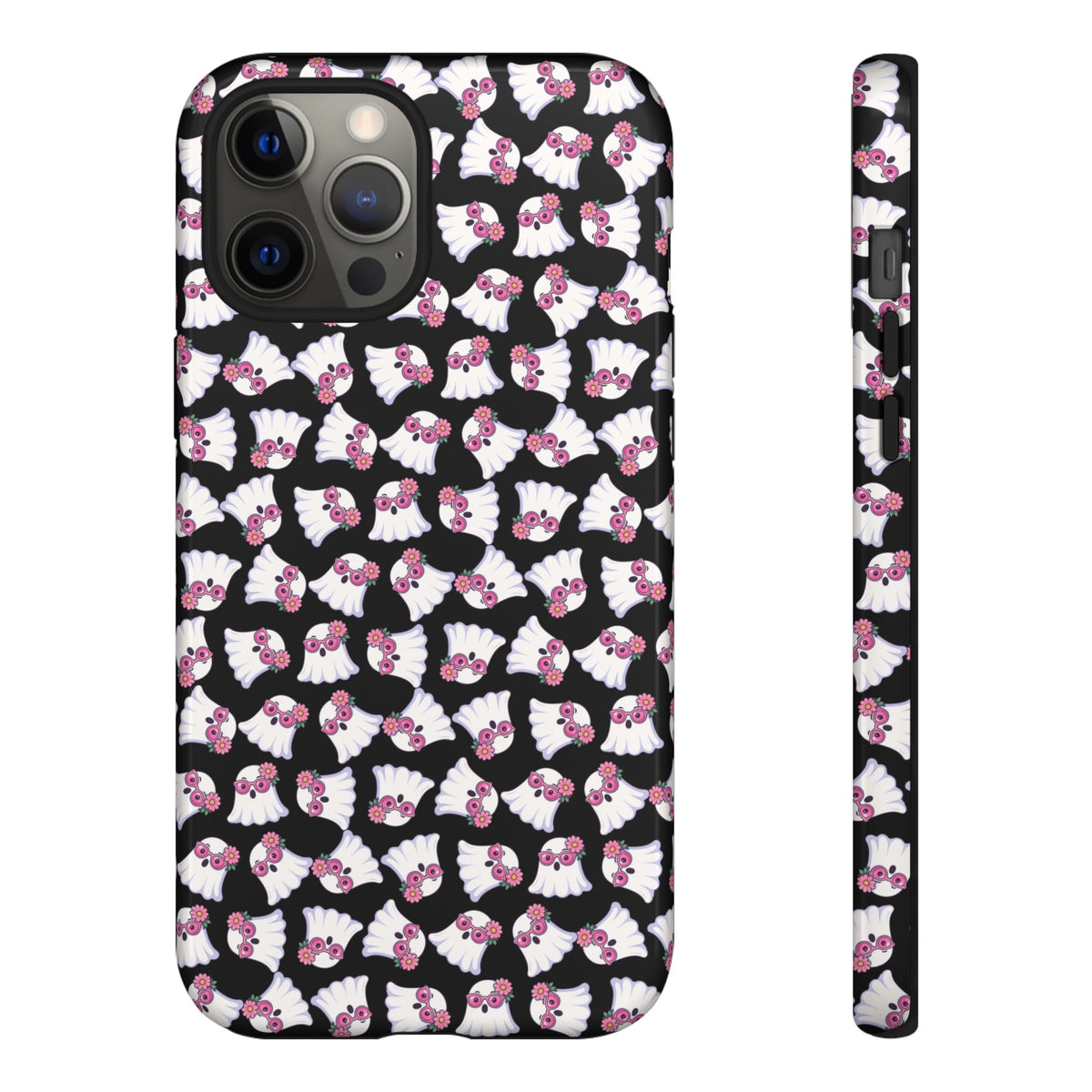 Tough Cases - Cute Pink Ghost Pattern Phone Case