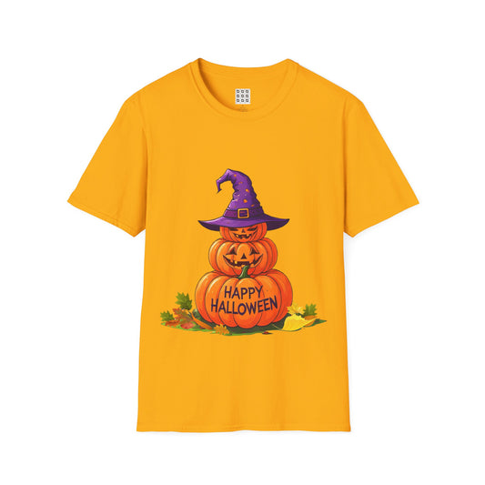 Happy Halloween Pumpkin T-Shirt — Halloween Jack-O'-Lantern Graphic Tee