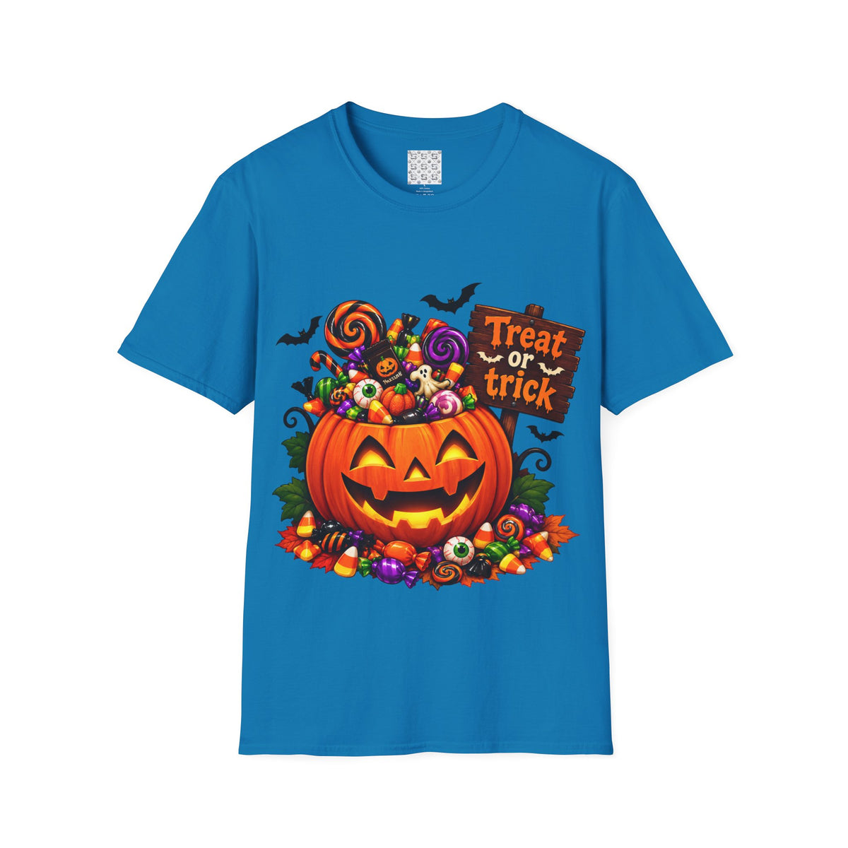 Halloween Pumpkin T-Shirt — 'Treat or Trick' Jack-o'-Lantern Design