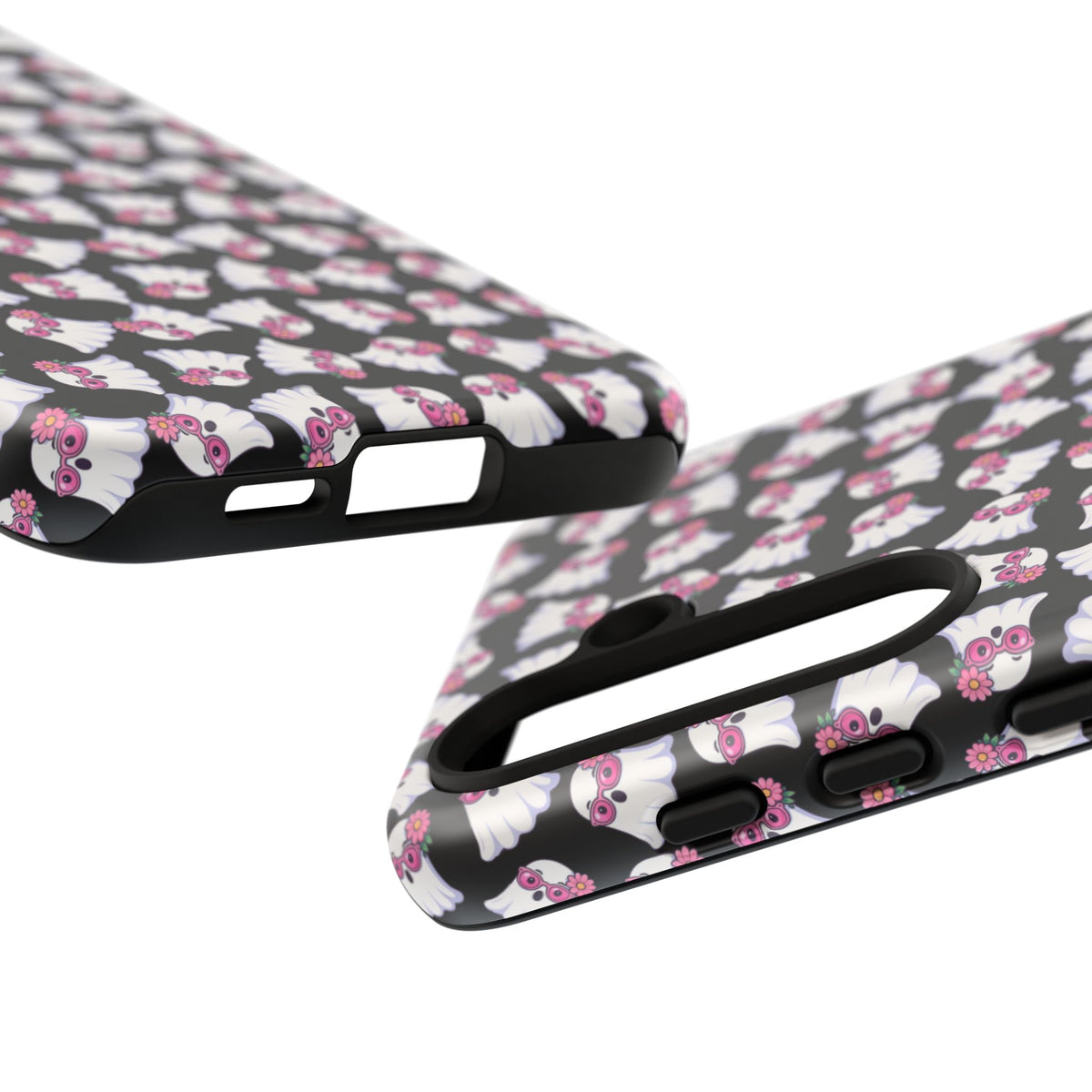 Tough Cases - Cute Pink Ghost Pattern Phone Case