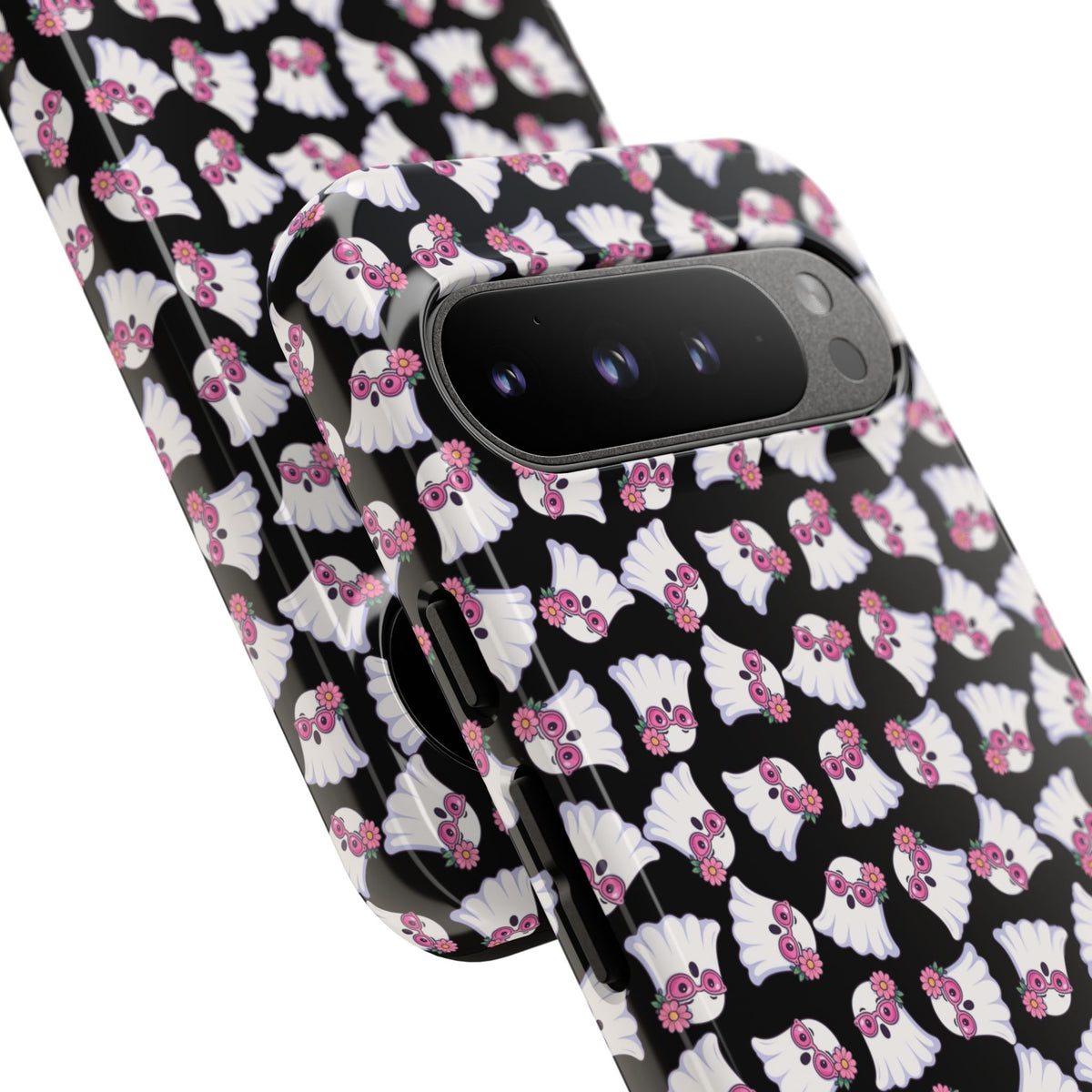Tough Cases - Cute Pink Ghost Pattern Phone Case