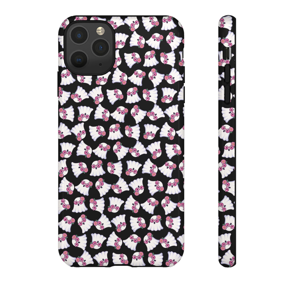 Tough Cases - Cute Pink Ghost Pattern Phone Case