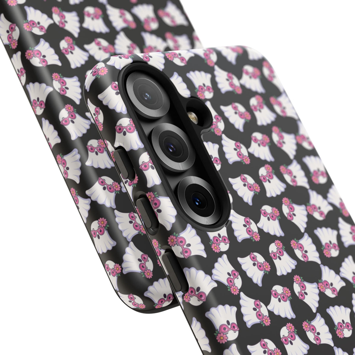 Tough Cases - Cute Pink Ghost Pattern Phone Case