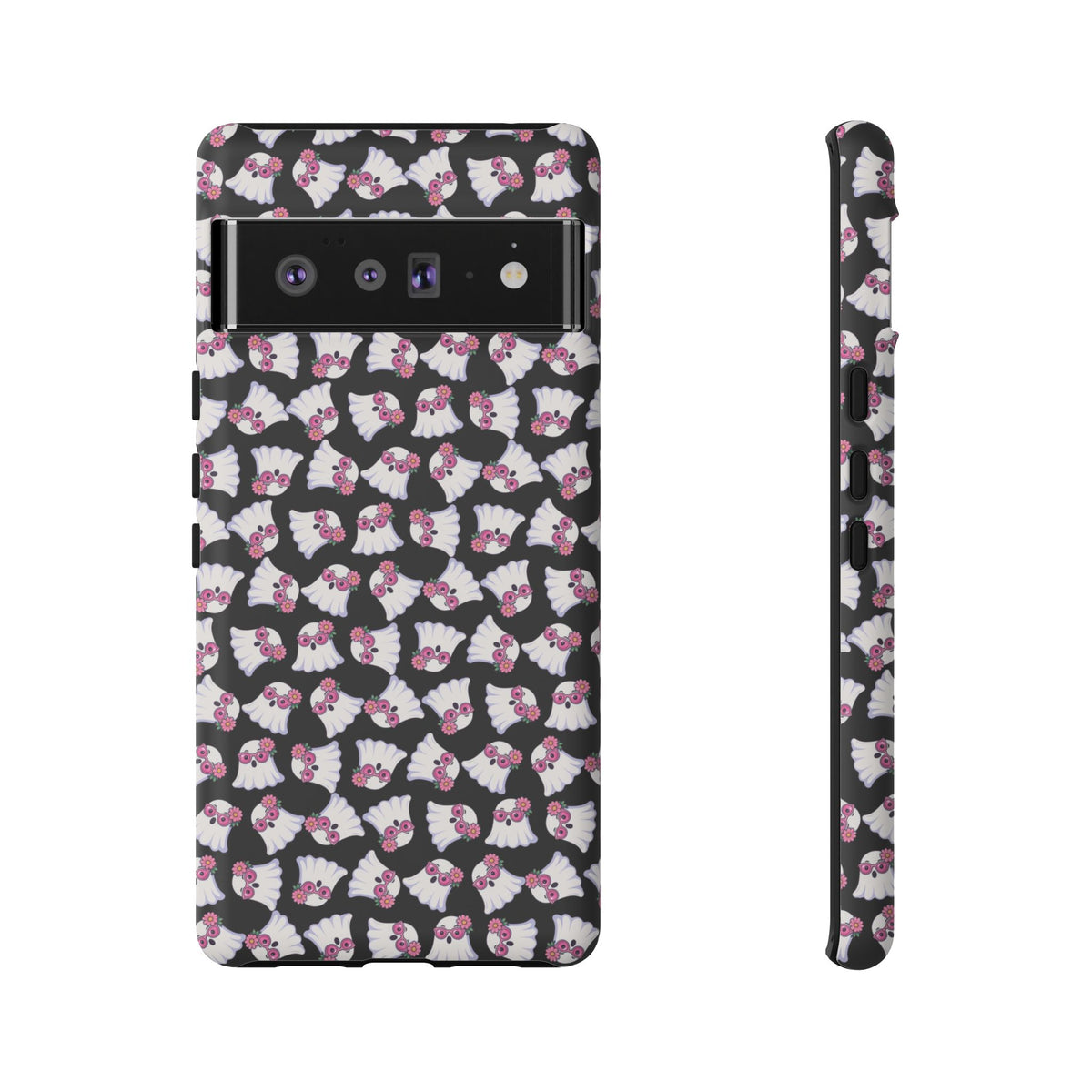 Tough Cases - Cute Pink Ghost Pattern Phone Case