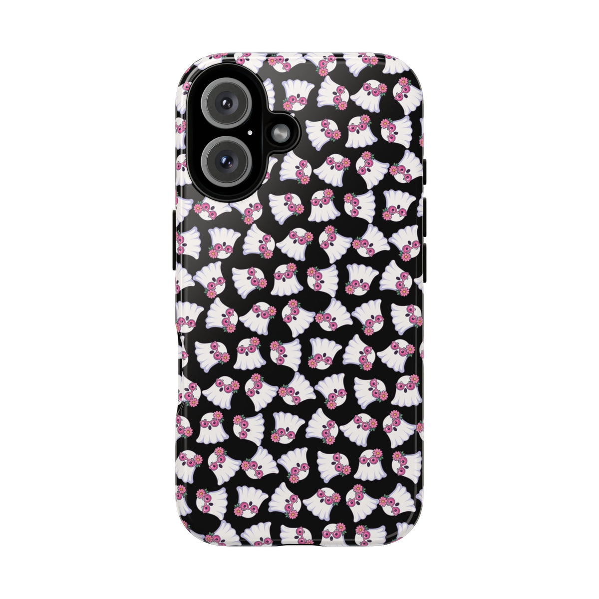 Tough Cases - Cute Pink Ghost Pattern Phone Case