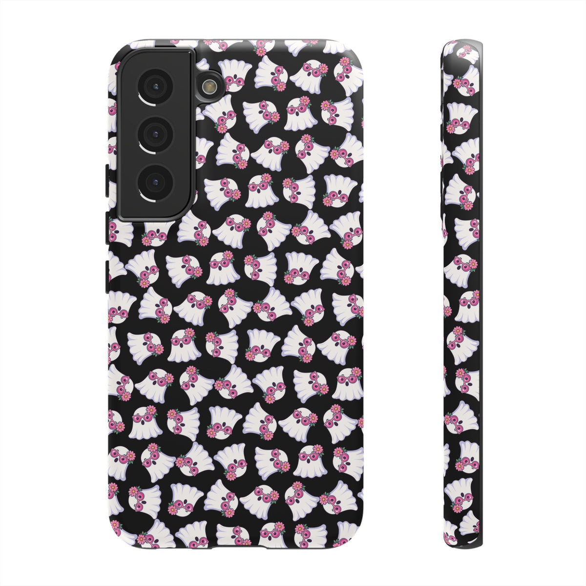 Tough Cases - Cute Pink Ghost Pattern Phone Case