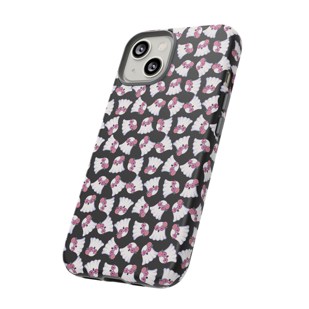 Tough Cases - Cute Pink Ghost Pattern Phone Case
