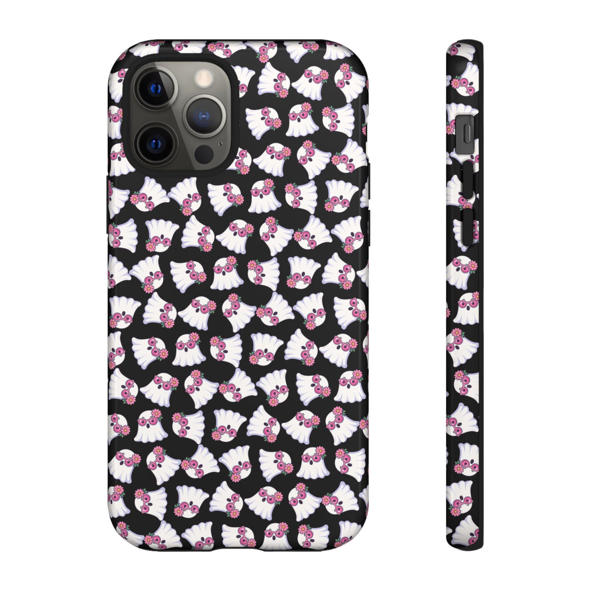 Tough Cases - Cute Pink Ghost Pattern Phone Case