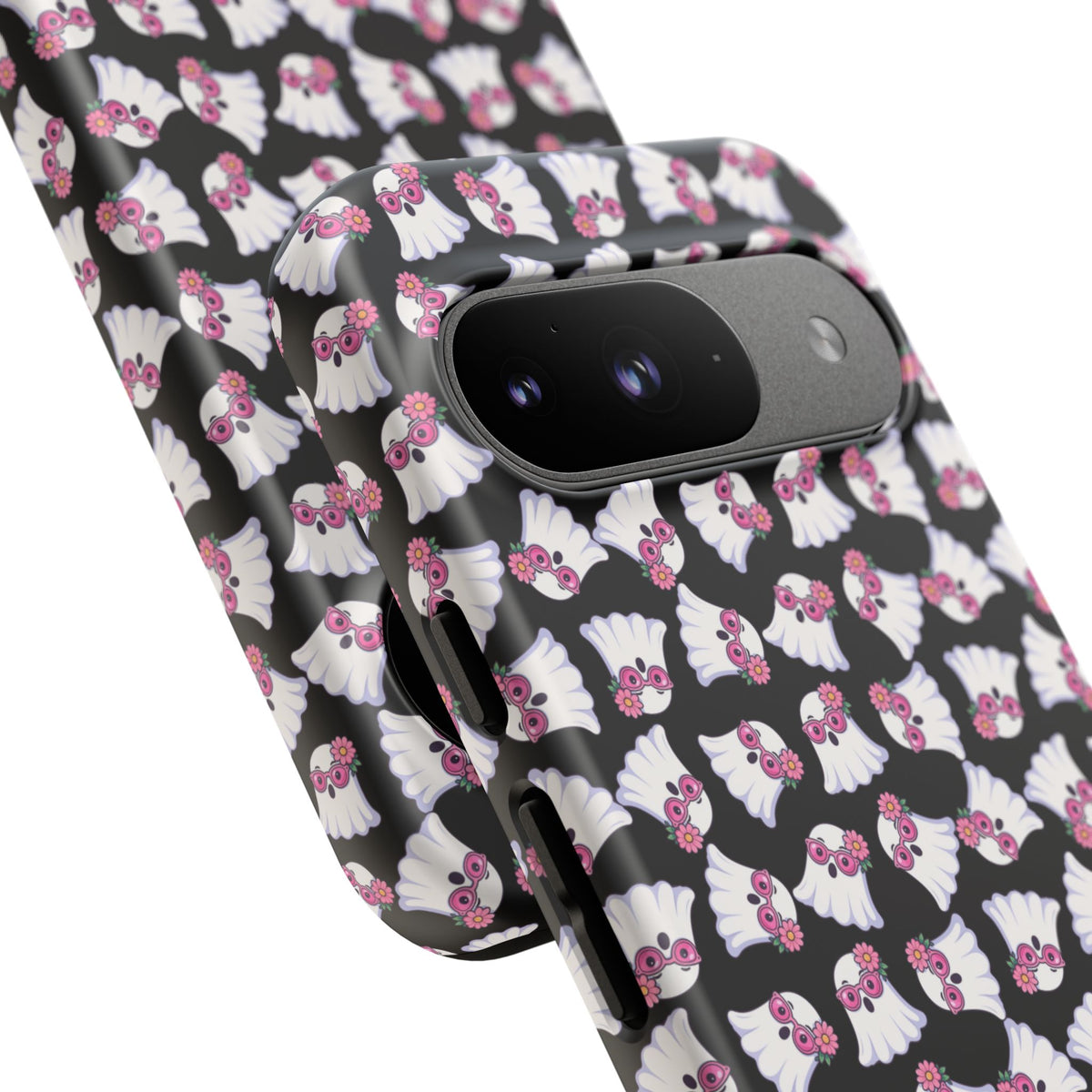 Tough Cases - Cute Pink Ghost Pattern Phone Case