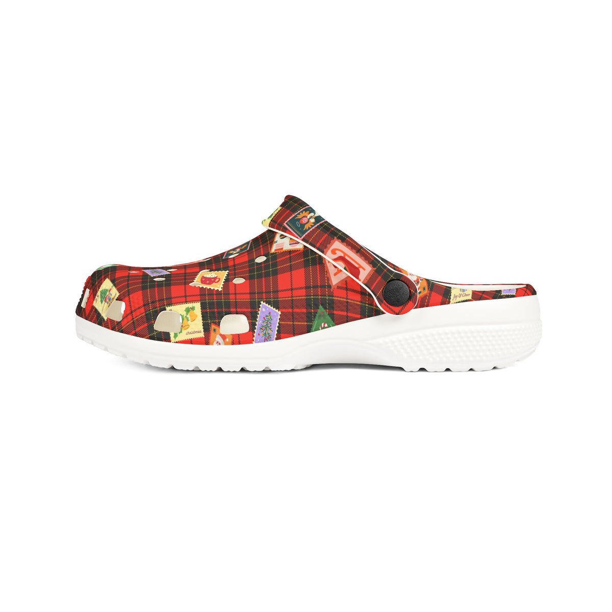 Holiday Plaid EVA Clog Shoes — Christmas Gift Pattern Slip-Ons