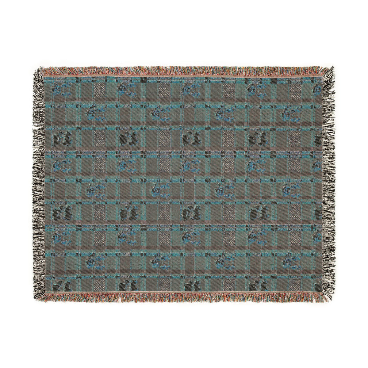Rustic Plaid Woven Blanket — Cozy Autumn Lodge Throw