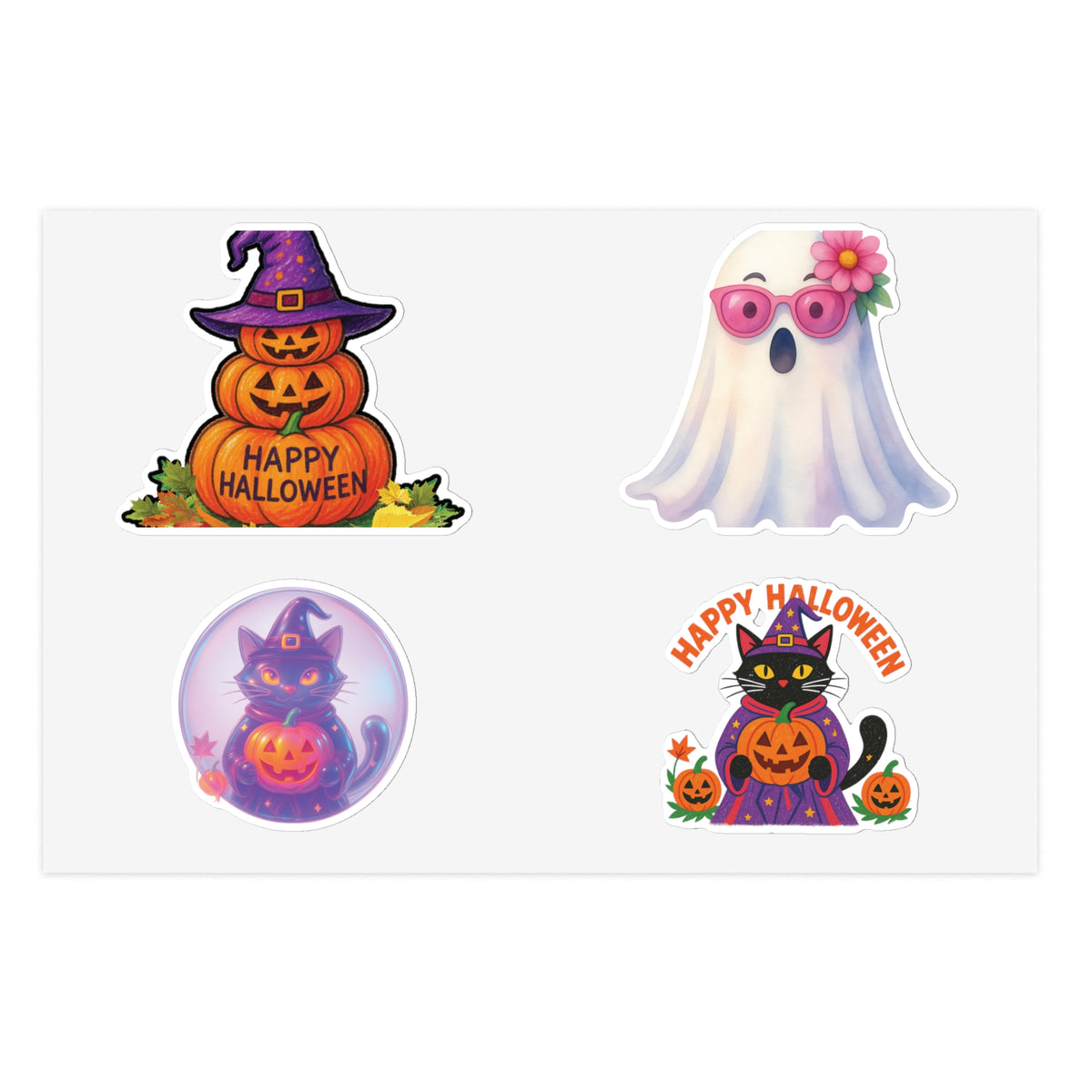 Halloween Sticker Sheet Bundle, 5pcs