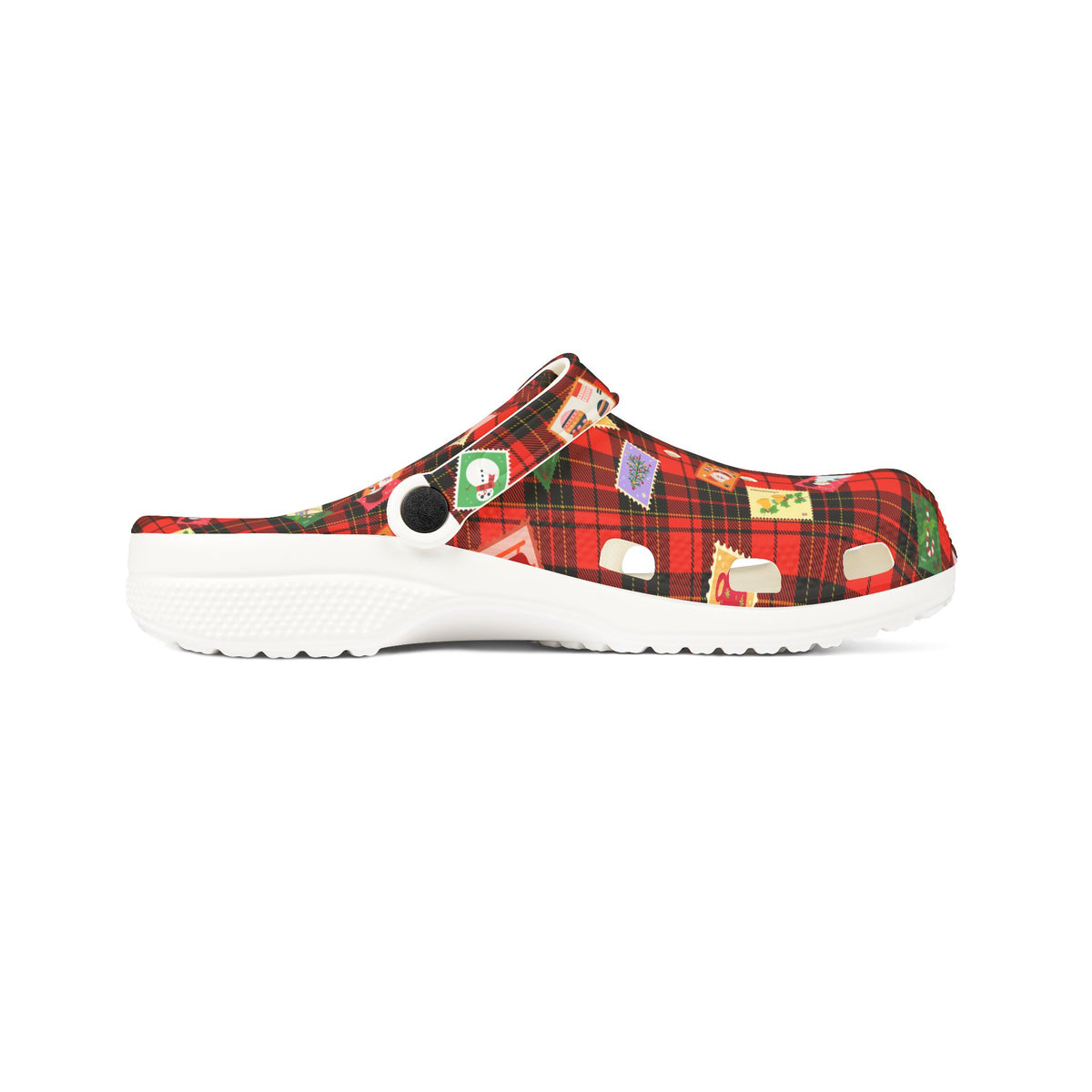 Holiday Plaid EVA Clog Shoes — Christmas Gift Pattern Slip-Ons
