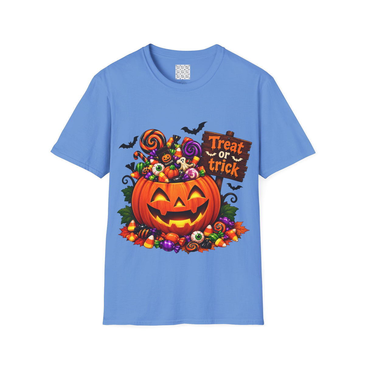 Halloween Pumpkin T-Shirt — 'Treat or Trick' Jack-o'-Lantern Design